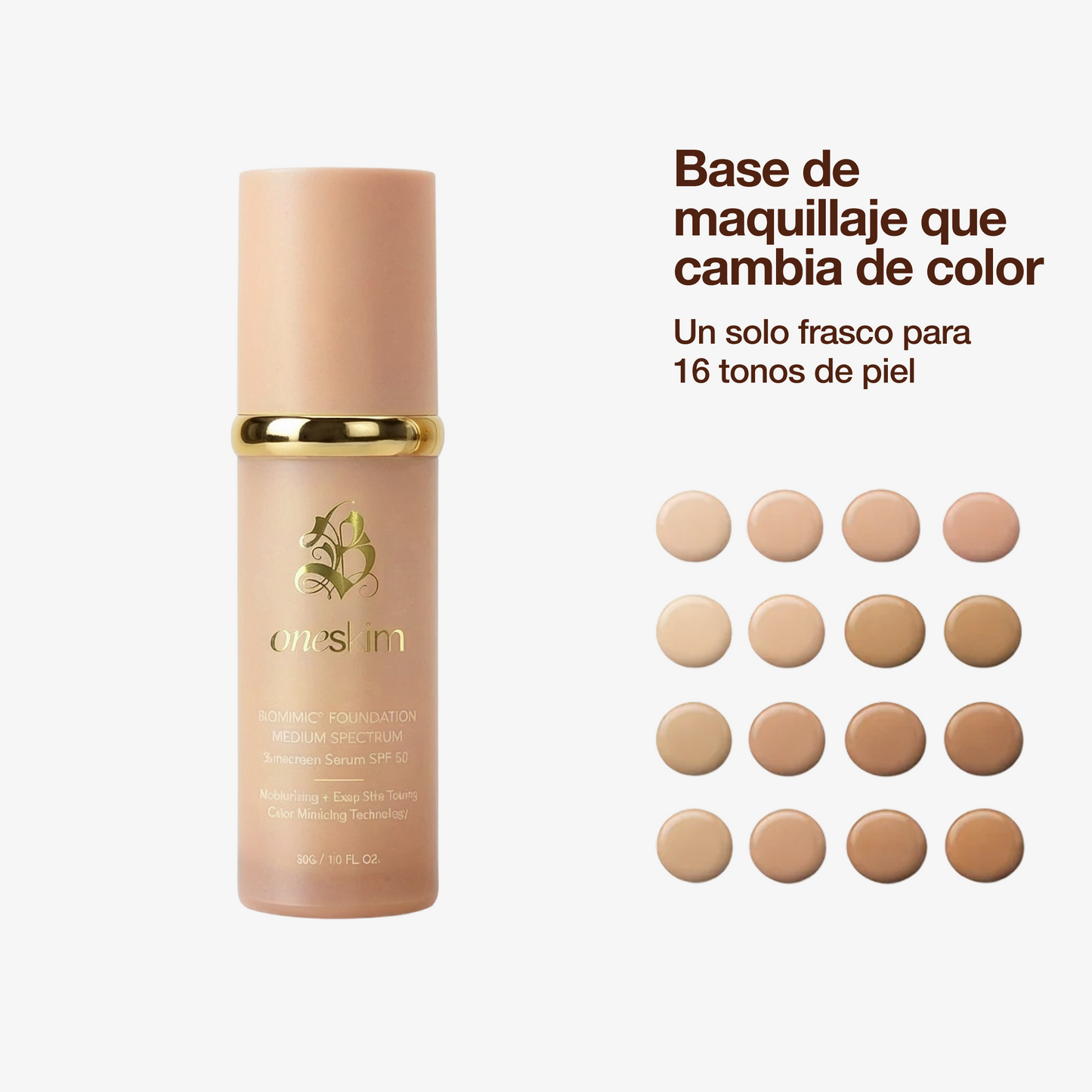 Base de Maquillaje Antiedad con SPF 50 – Se Adapta a tu Tono de Piel